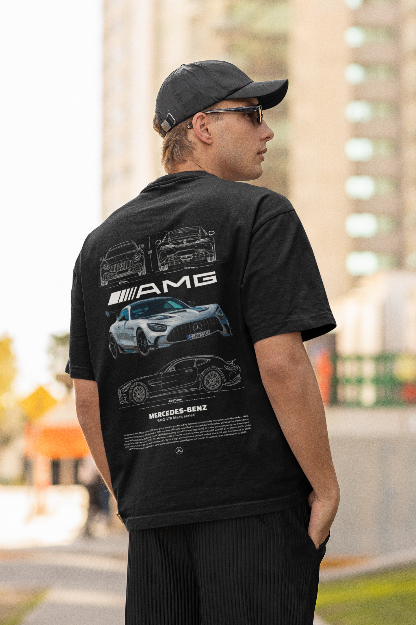 Oversized Mercedes AMG GT R Design T-Shirt