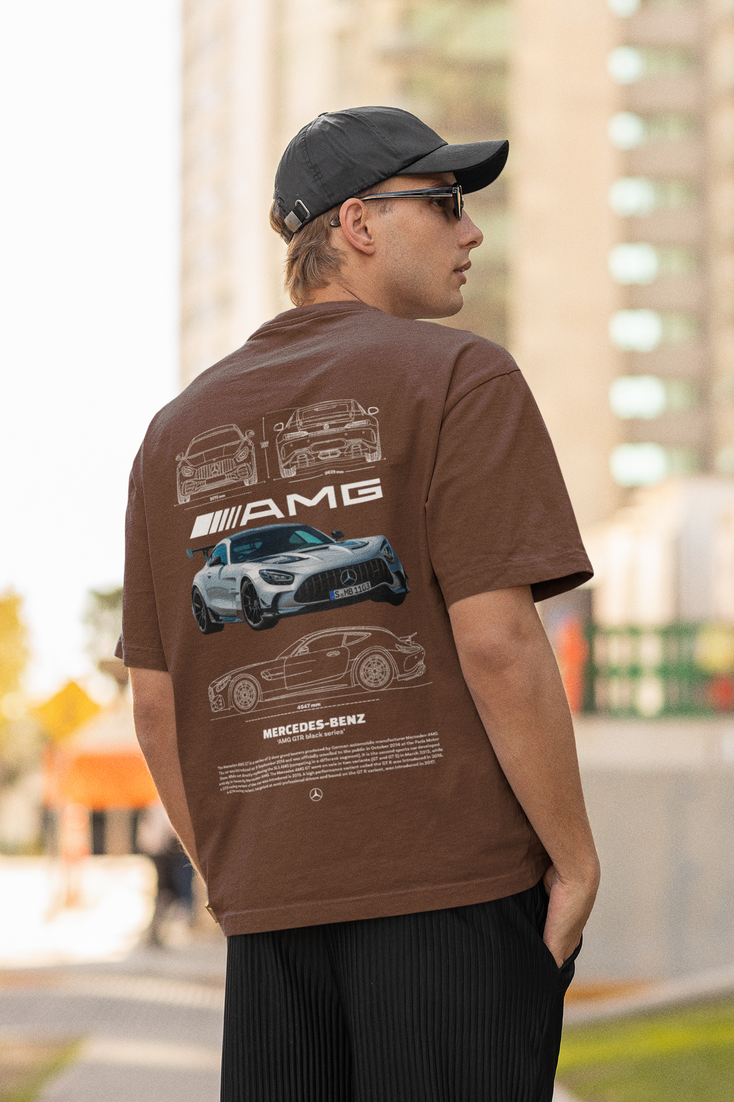 Oversized Mercedes AMG GT R Design T-Shirt