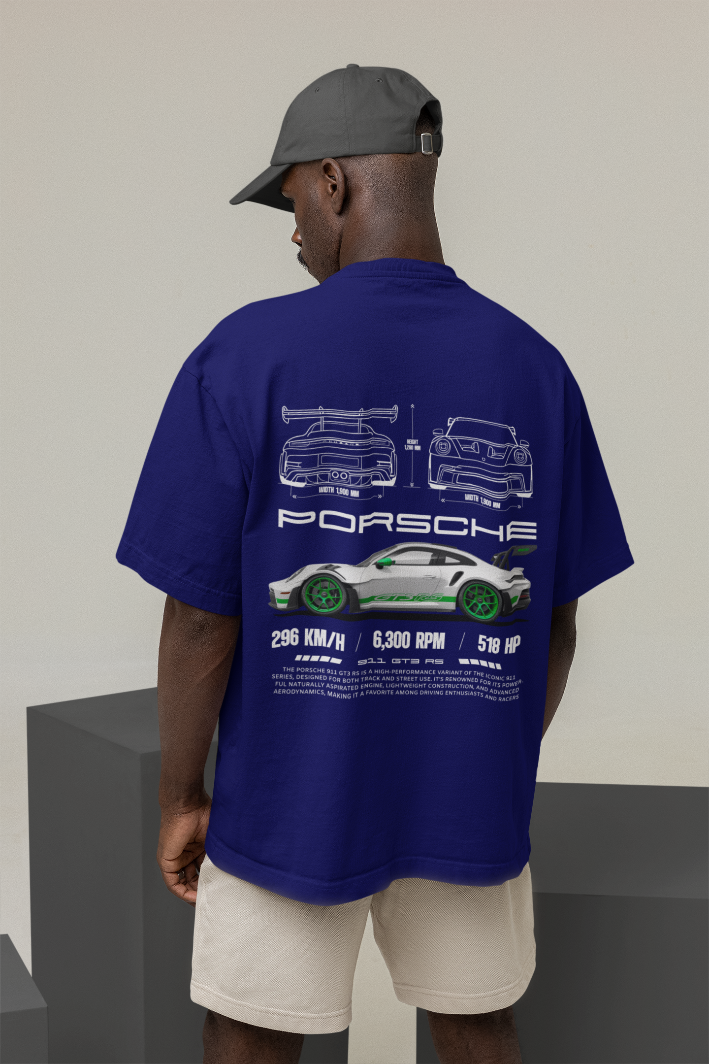 Oversized Porsche 911 GT3 RS Design T-Shirt